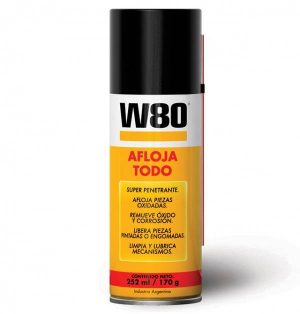 W80 lubricante desoxidante AFLOJA TODO super penetrante 252ml AEROSOL