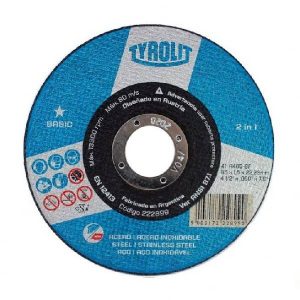TYROLIT disco corte BASIC aceros y ac. inox 30Q amoladora 230x3x22.23mm RECTO