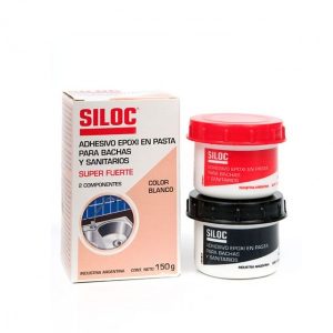 SILOC adhesivo EPOXI EN PASTA BLANCO bachas y sanitarios 150g POTE